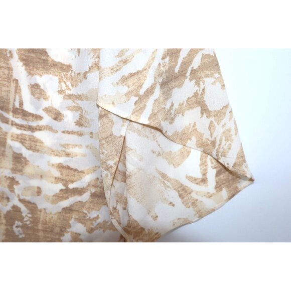 Beautiful By Lawrence Zarian Animal Print Asymmetrical Top M Grannycore - Picture 5 of 10